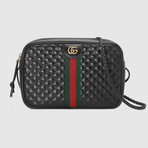 Black Leather - Quilted leather small shoulder bag - Gucci Bag 541051