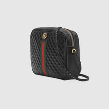 Load image into Gallery viewer, Black Leather - Quilted leather small shoulder bag - Gucci Bag 541051