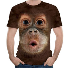Load image into Gallery viewer, Men's T-Shirts 3D Printed Animal Monkey tshirt Short Sleeve Funny Design Casual Tops Tees Male Halloween t shirt European Size