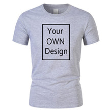 Load image into Gallery viewer, Your OWN Design Brand Logo/Picture Custom Men and women DIY Cotton T shirt Short sleeve Casual T-shirt tops clothes Tee